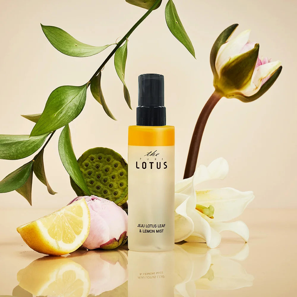 THE PURE LOTUS Jeju Lotus Leaf & Lemon (Jeju lotoso lapų ir citrinų) veido dulksna (80 ml.)