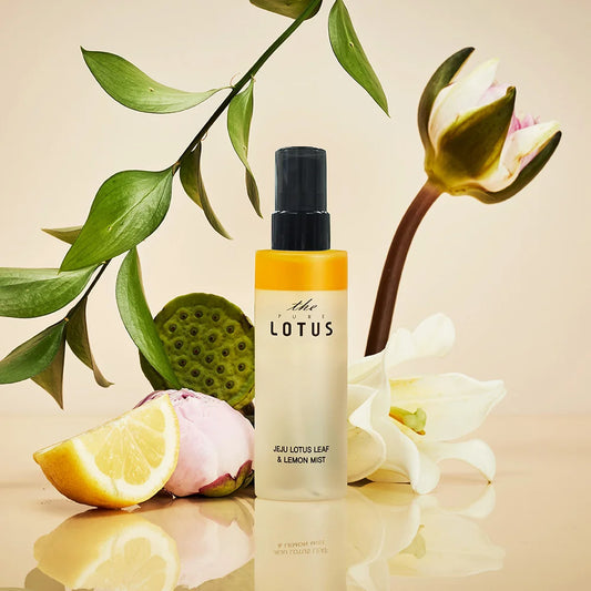 THE PURE LOTUS Jeju Lotus Leaf & Lemon (Jeju lotoso lapų ir citrinų) veido dulksna (80 ml.)